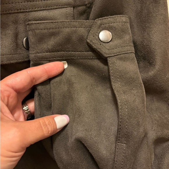 CXL by Christian Lacroix Men’s Faux Suede Brown Snap-Front Jacket Size Large NWT - Picture 8 of 14